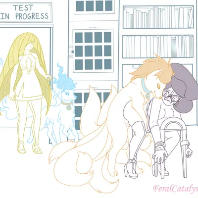 lusamine (pokemon), wicke (pokemon) (nintendo, pokemon) created by feralcatalyst