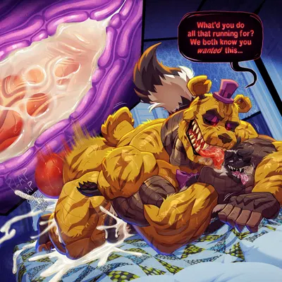 lykus, nightmare fredbear (fnaf) (five nights at freddy's, five nights at freddy's 4) created by kiddie jukes