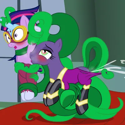 mane-iac (mlp), masked matter-horn (mlp), twilight sparkle (mlp) (friendship is magic, hasbro) created by badumsquish