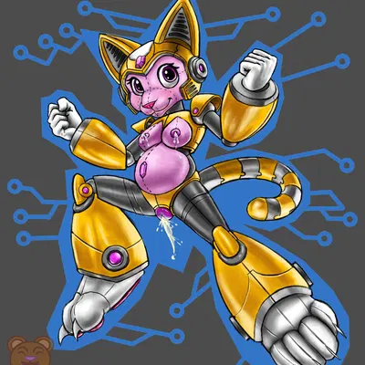 mega man (character) (capcom, mega man (series)) created by t3ddyb3ar