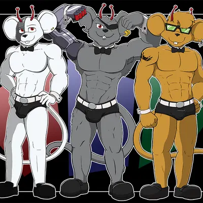 modo (bmfm), throttle (bmfm), vinnie (bmfm) (biker mice from mars) created by hokshi