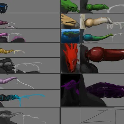 mythology, penis lineup created by corvidtree