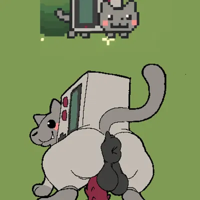 nyan cat (nyan cat (copyright)) created by snackaftermidnight