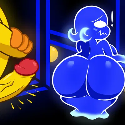 pac-man, pinky (pac-man) (bandai namco, pac-man (series)) created by luanctoons