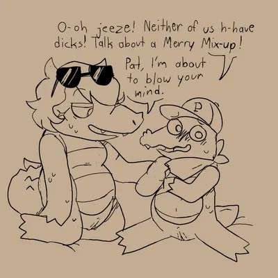 pat (later alligator), protagonist (later alligator) (later alligator, pillowfight) created by pawplants