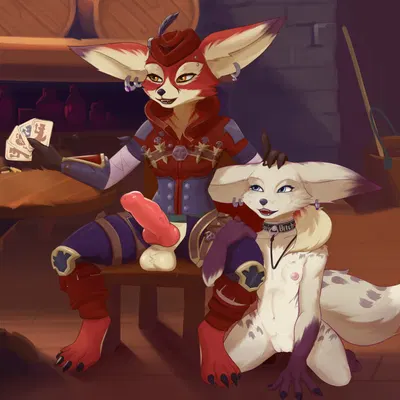 peeks (vulpera), zoe (aredvulpera) (blizzard entertainment, warcraft) created by hoodwinkhuffer