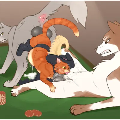 poker dogs (puss in boots), puss in boots (dreamworks) (dreamworks, puss in boots (franchise)) created by notsafecat