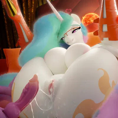 princess celestia (mlp), spike (mlp) (friendship is magic, hasbro) created by hooves-art