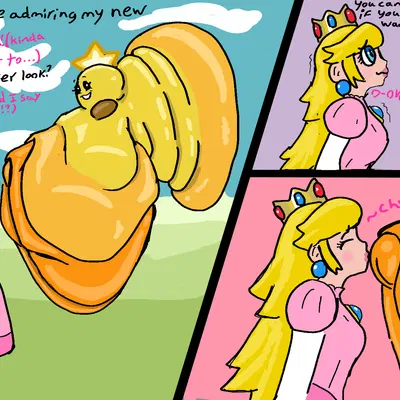 princess peach, starlow (mario and luigi (series), mario bros) created by dustbunny404