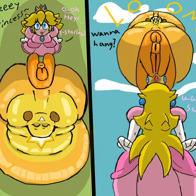 princess peach, starlow (mario and luigi (series), mario bros) created by dustbunny404