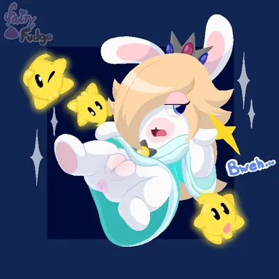 rabbid rosalina (mario plus rabbids sparks of hope, raving rabbids) created by fairyfudge