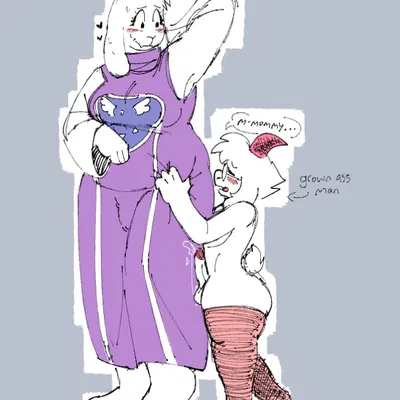 ralsei, toriel (deltarune, undertale) created by fembunns