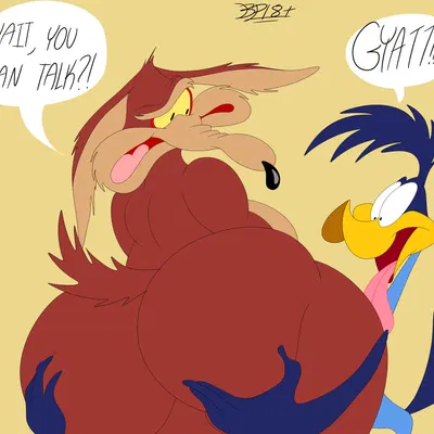 road runner (looney tunes), wile e. coyote (gyatt (meme), looney tunes) created by blastprocessing16