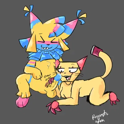 scraps (dandy's world), yatta (dandy's world) (blushcrunch studio, dandy's world) created by catlovingloser