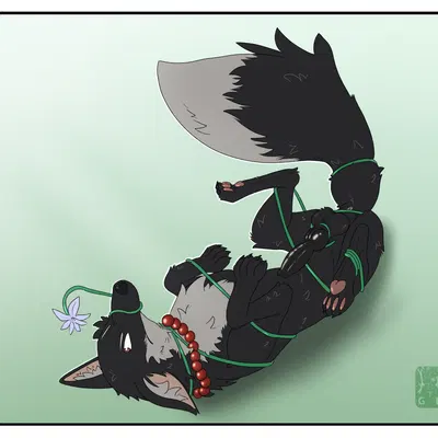 senzou (mythology, the fox & little tanuki) created by garo (artist)