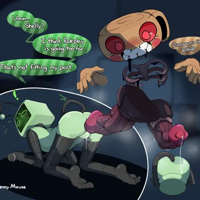 shelly (dandy's world), twisted shelly, vee (dandy's world) (bad dragon, blushcrunch studio) created by mouse kenny