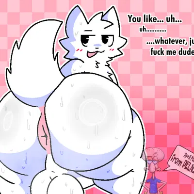 silly cat (mauzymice), squidward tentacles (april fools' day, boy kisser (meme)) created by pelnsfw