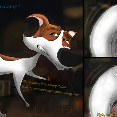 strelka (space dogs) created by udbebu