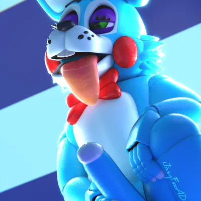 toy bonnie (fnaf) (five nights at freddy's, five nights at freddy's 2) created by jizzyfox