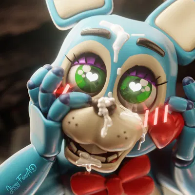 toy bonnie (fnaf) (five nights at freddy's, five nights at freddy's 2) created by jizzyfox