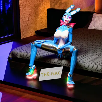 toy bonnie (fnaf) (five nights at freddy's, five nights at freddy's 2) created by the isac