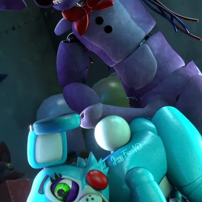 toy bonnie (fnaf), withered bonnie (fnaf) (five nights at freddy's, five nights at freddy's 2) created by jizzyfox