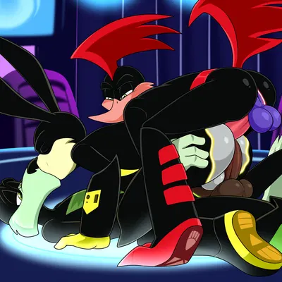 ace bunny, rev runner, tech e. coyote (loonatics unleashed, looney tunes) created by lonbluewolf