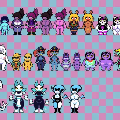 alphys, bratty (undertale), catti cattenheimer (deltarune, undertale) created by badfish