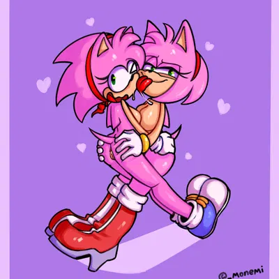 amy rose, classic amy rose (classic sonic (universe), sega) created by monemi