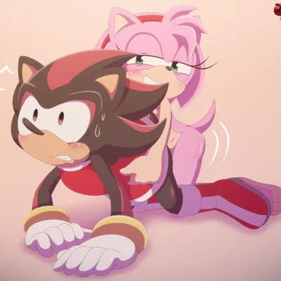 amy rose, shadow the hedgehog (sega, sonic the hedgehog (series)) created by ladycherrybomba