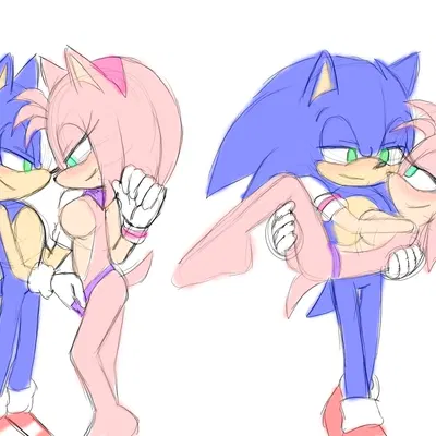 amy rose, sonic the hedgehog (sega, sonic the hedgehog (series)) created by angelofhapiness