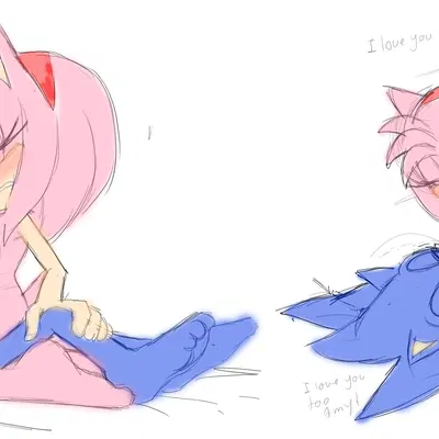 amy rose, sonic the hedgehog (sega, sonic the hedgehog (series)) created by angelofhapiness
