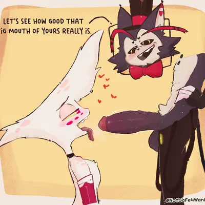 angel dust, husk (hazbin hotel) (hazbin hotel, hellaverse) created by notsafeforwanking