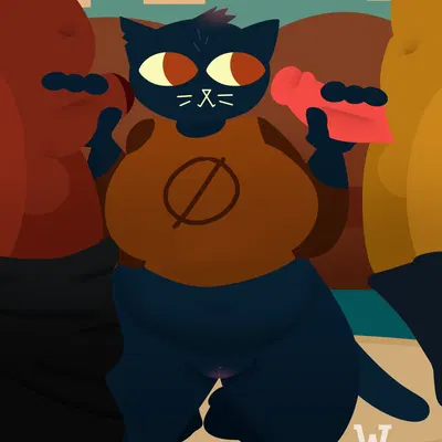 angus delaney, gregg lee, mae borowski (night in the woods) created by wolfbaloo