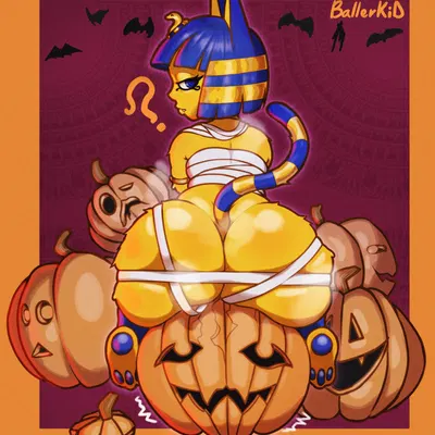 ankha (animal crossing) (animal crossing, halloween) created by ballerkid
