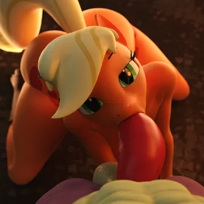 applejack (mlp), spike (mlp) (friendship is magic, hasbro) created by smitty34