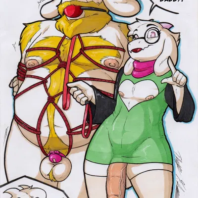 asgore dreemurr, asriel dreemurr (god form), ralsei (deltarune, microsoft) created by rotten owl