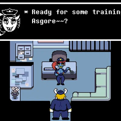 asgore dreemurr, undyne (undertale (series)) created by badfish