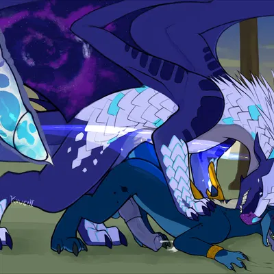 aurelius (auden), galaxy (dragon) (european mythology, mythology) created by kuueen