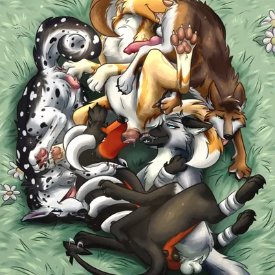 austin (lt.fangs), dakota (kiavo), euphoria (houndoom) (nintendo, pokemon) created by muskydusky