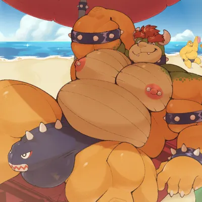 background character, bowser (mario bros, nintendo) created by 7thmeta