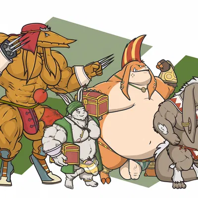 berserker (final fantasy), monk (final fantasy), thief (final fantasy) (final fantasy, square enix) created by chrm