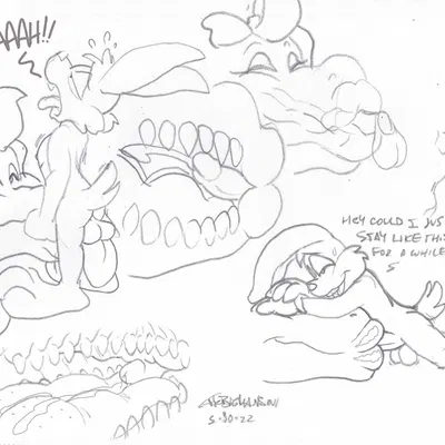 big boo, buster bunny (tiny toon adventures, warner brothers) created by thebigmansini