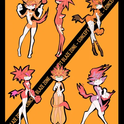 blaze the cat, proto blaze (sega, sonic the hedgehog (series)) created by ponporio