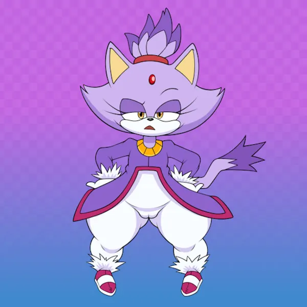 blaze the cat (sega, sonic the hedgehog (series)) created by mia (artist), pervymarioman