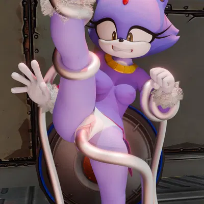 blaze the cat (sega, sonic the hedgehog (series)) created by twintails3d