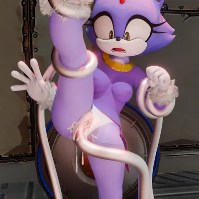 blaze the cat (sega, sonic the hedgehog (series)) created by twintails3d