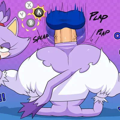 blaze the cat, sonic the hedgehog (sega, sonic the hedgehog (series)) created by mia (artist), pervymarioman