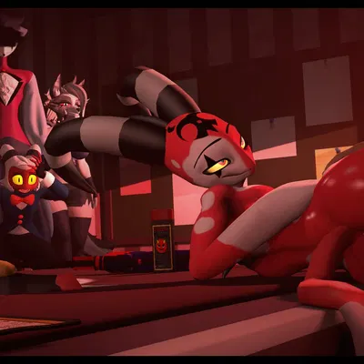blitzo (helluva boss), loona (helluva boss), millie (helluva boss) (garry's mod, hellaverse) created by armada (artist)