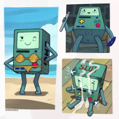 bmo (adventure time, cartoon network) created by marsminer